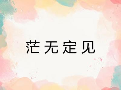 茫无定见