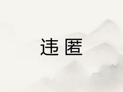 违匿