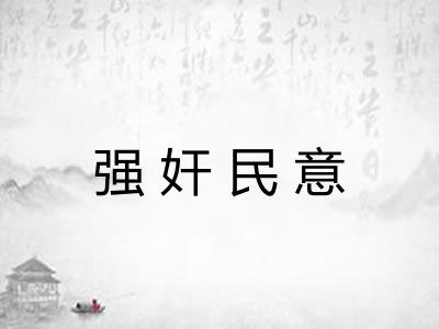强奸民意