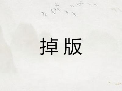 掉版