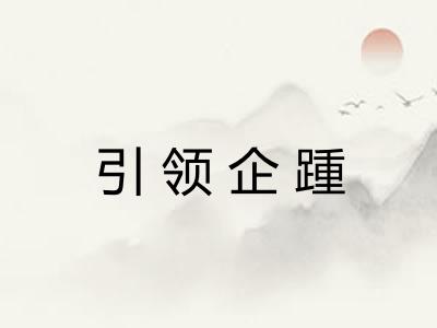 引领企踵