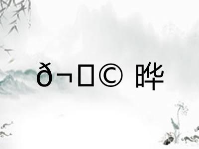 𬀩晔