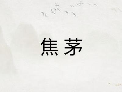 焦茅