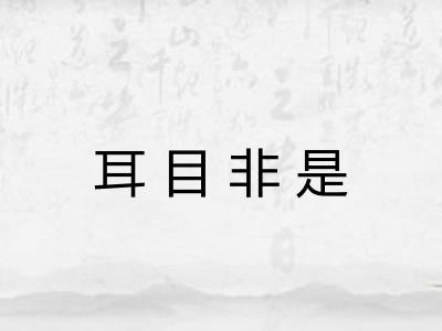 耳目非是