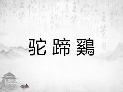 驼蹄鷄