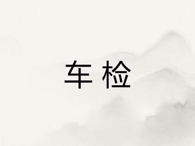 车检