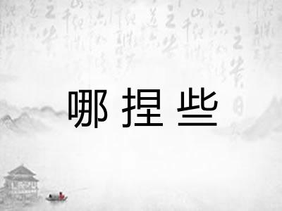 哪捏些
