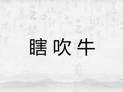 瞎吹牛