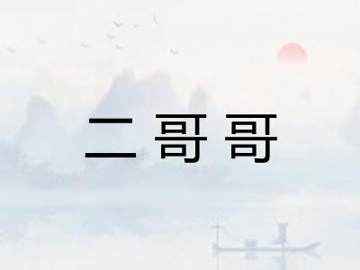 二哥哥